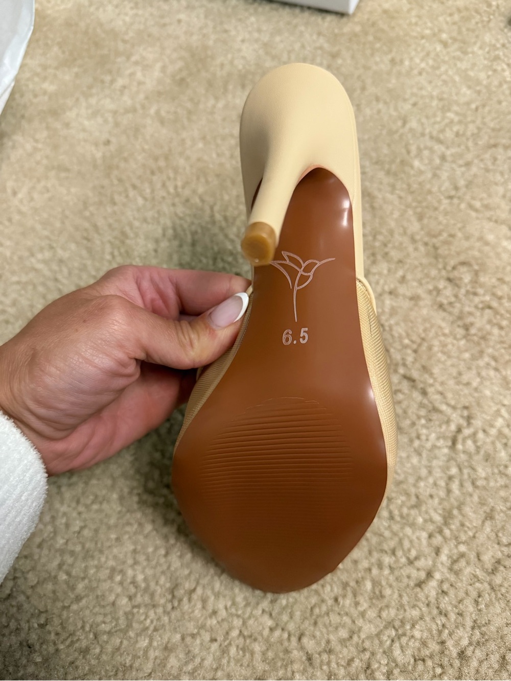 FORD NUDE MESH OPEN TOE MULES - Picture 10 of 11